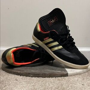 Adidas Samba Black and Gold Sneakers